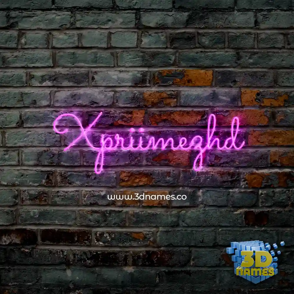 xpriimezhd in Pink Neon style - 3D name wallpaper