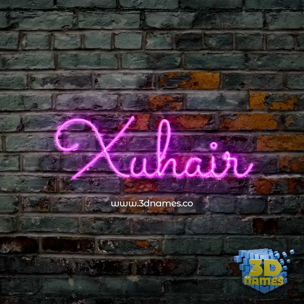 xuhair in Pink Neon style - 3D name wallpaper