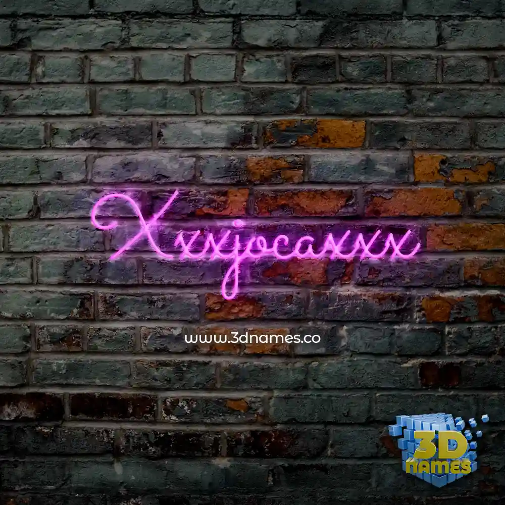 xxxjocaxxx in Pink Neon style - 3D name wallpaper