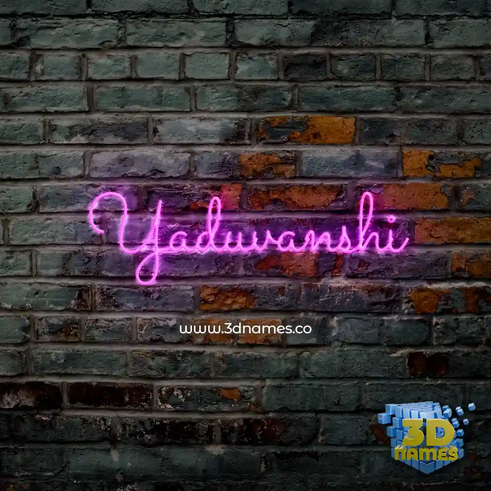 yaduvanshi in Pink Neon style - 3D name wallpaper