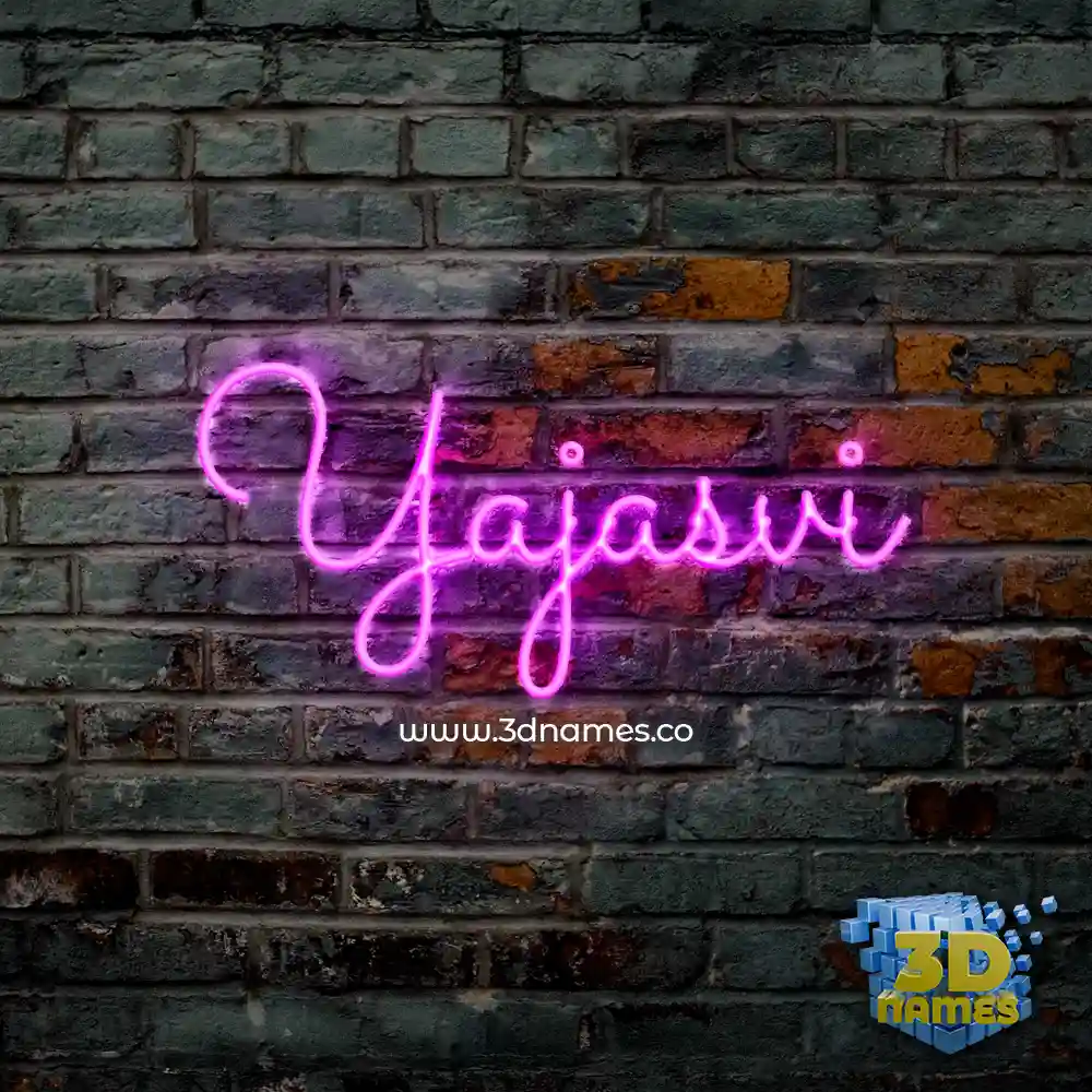 yajasvi in Pink Neon style - 3D name wallpaper