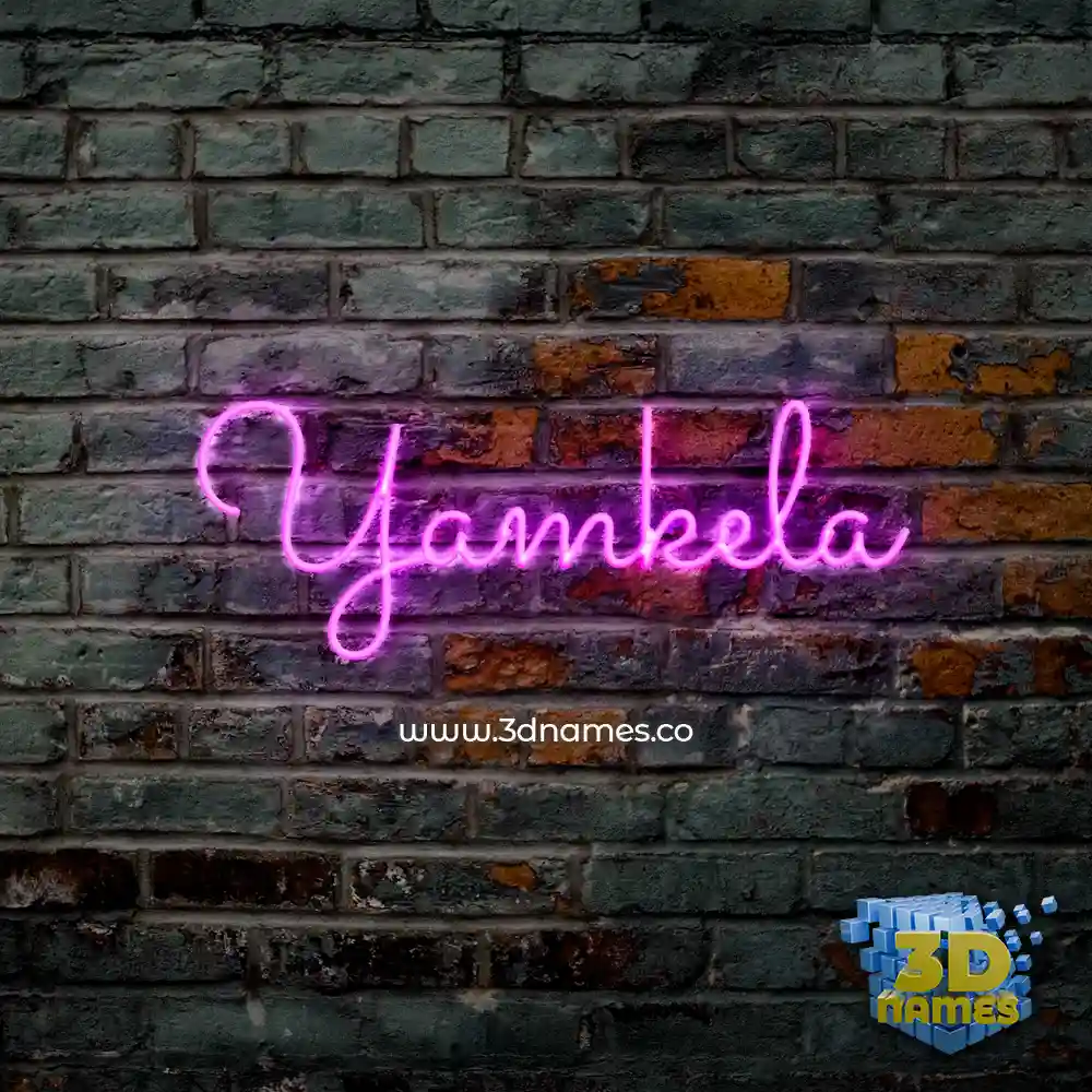 yamkela in Pink Neon style - 3D name wallpaper