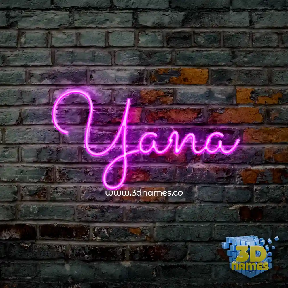 yana in Pink Neon style - 3D name wallpaper