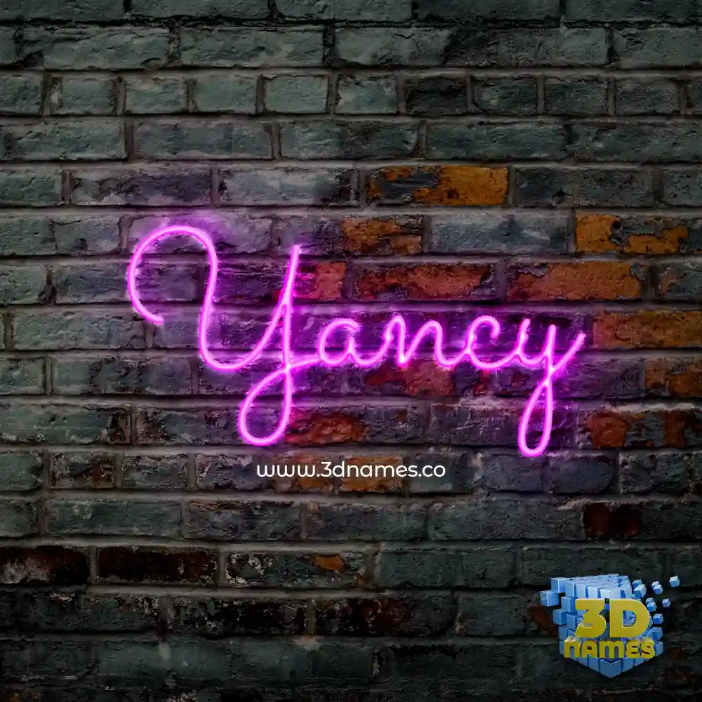 yancy in Pink Neon style - 3D name wallpaper