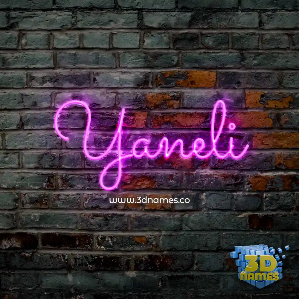 yaneli in Pink Neon style - 3D name wallpaper