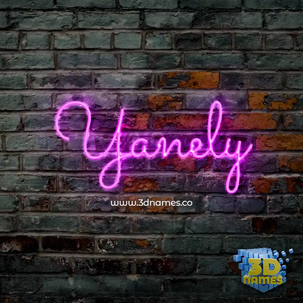 yanely in Pink Neon style - 3D name wallpaper