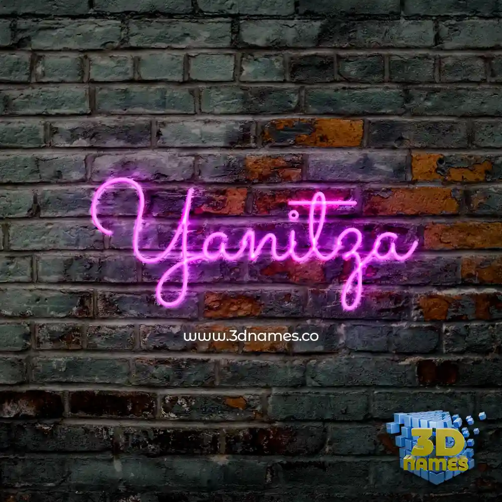 yanitza in Pink Neon style - 3D name wallpaper