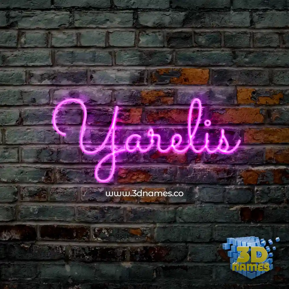 yarelis in Pink Neon style - 3D name wallpaper
