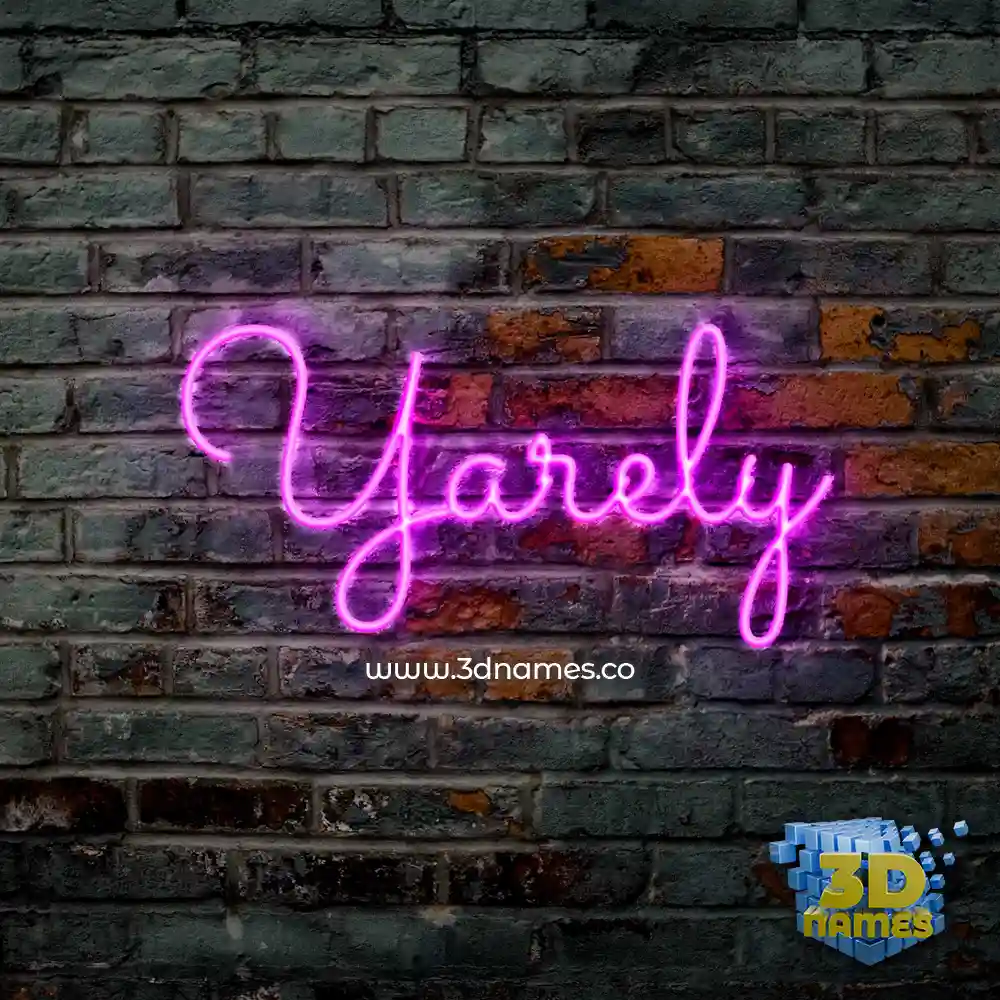 yarely in Pink Neon style - 3D name wallpaper