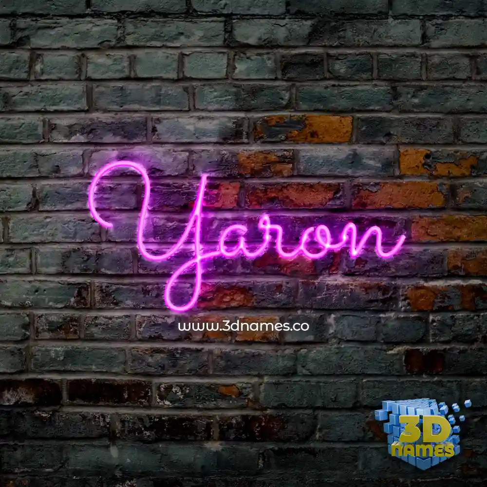 yaron in Pink Neon style - 3D name wallpaper
