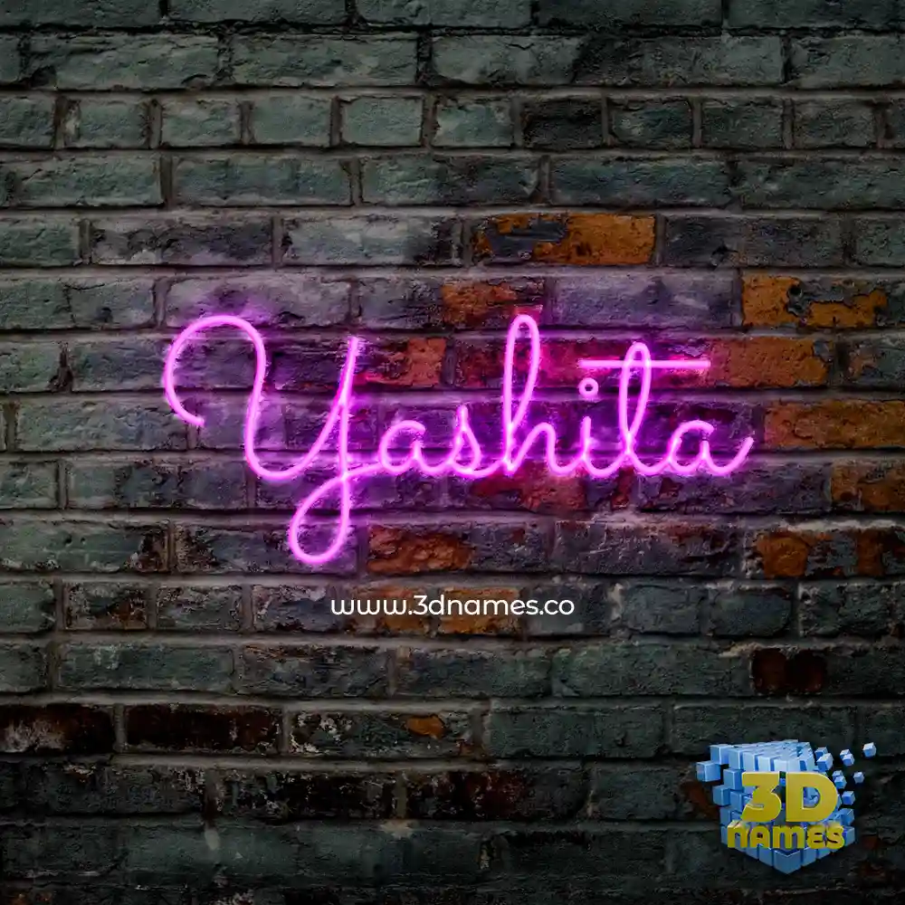 yashita in Pink Neon style - 3D name wallpaper