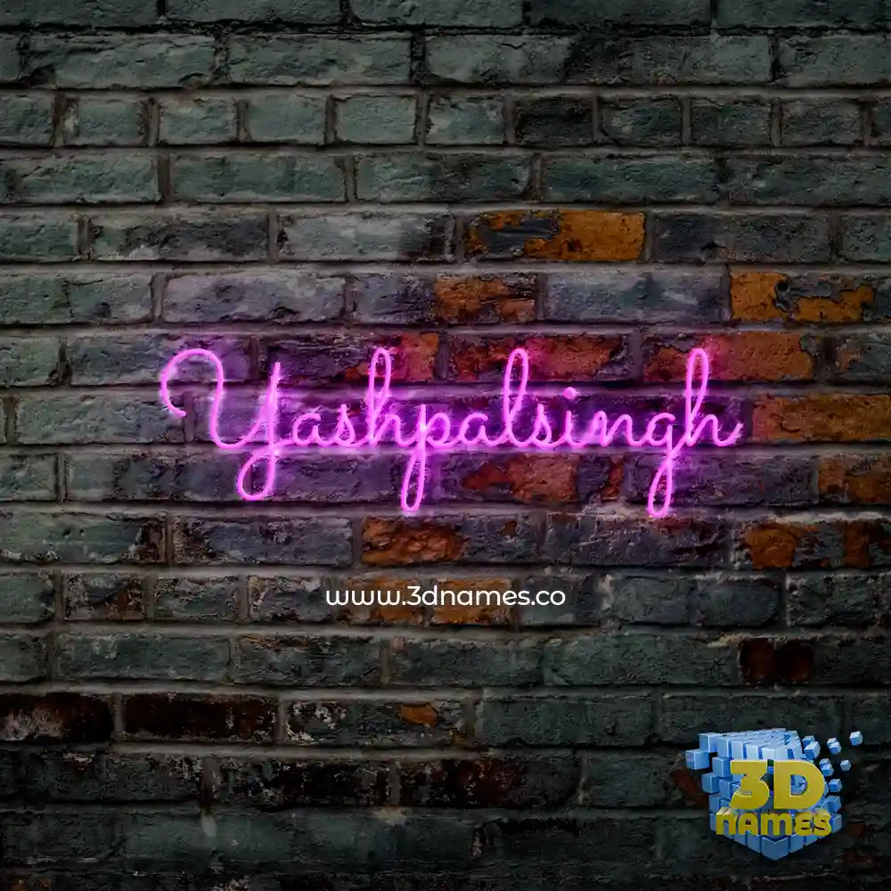 yashpalsingh in Pink Neon style - 3D name wallpaper