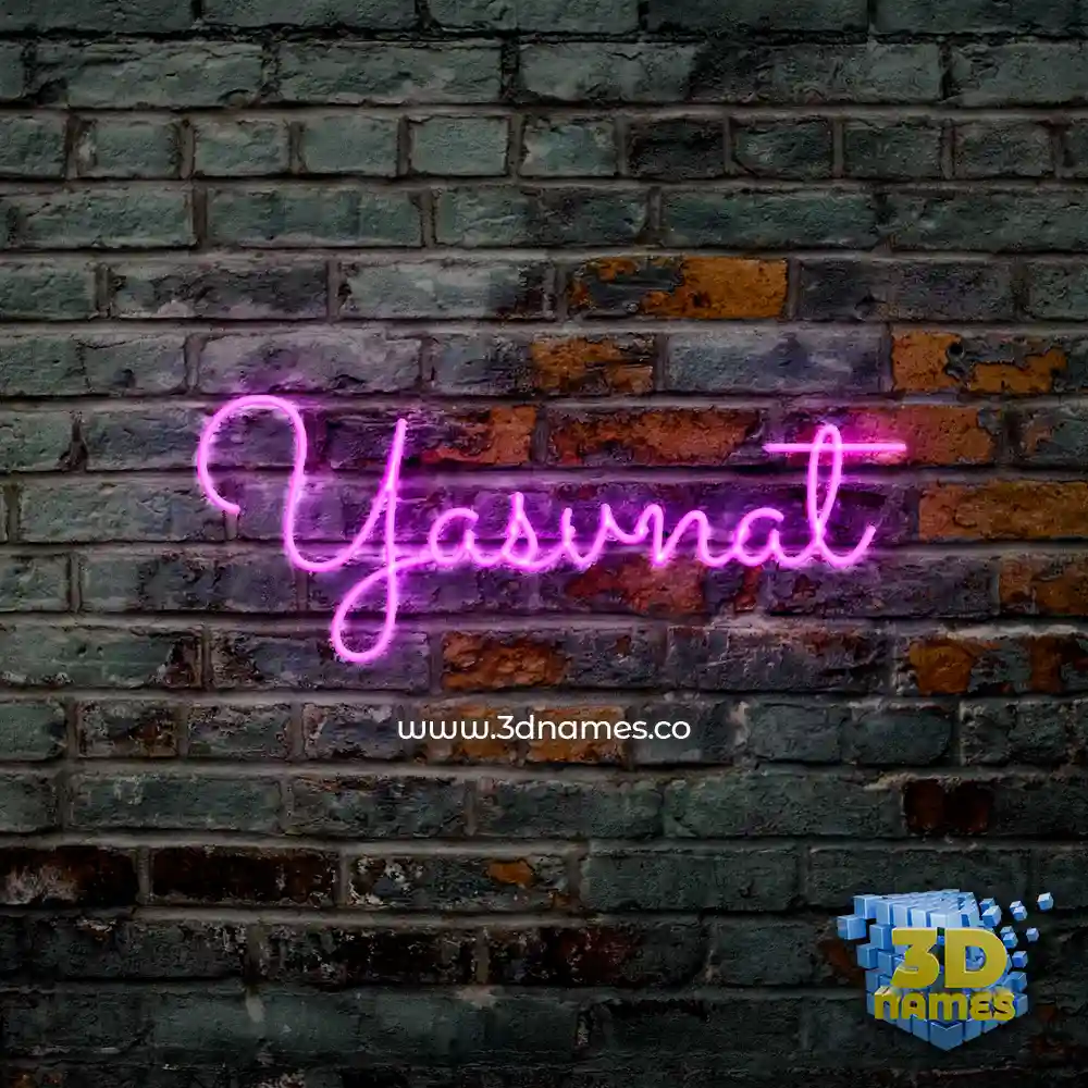 yasvnat in Pink Neon style - 3D name wallpaper