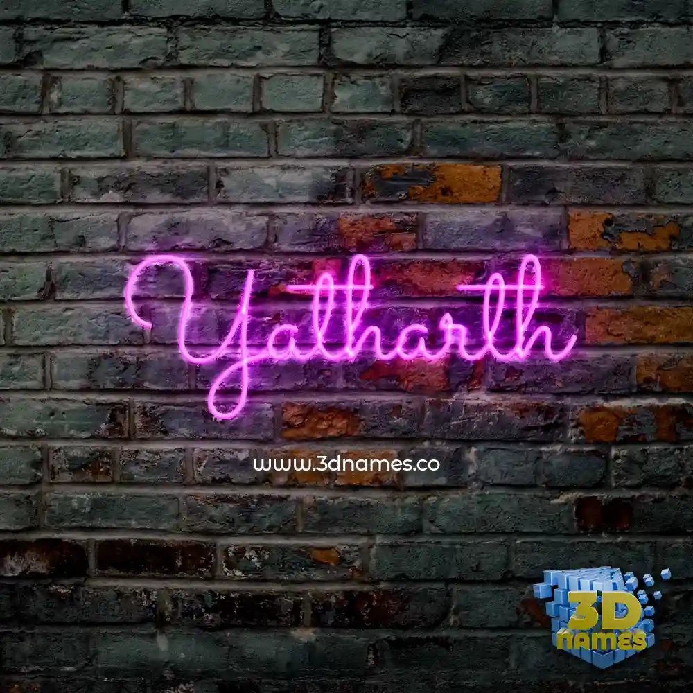 yatharth in Pink Neon style - 3D name wallpaper