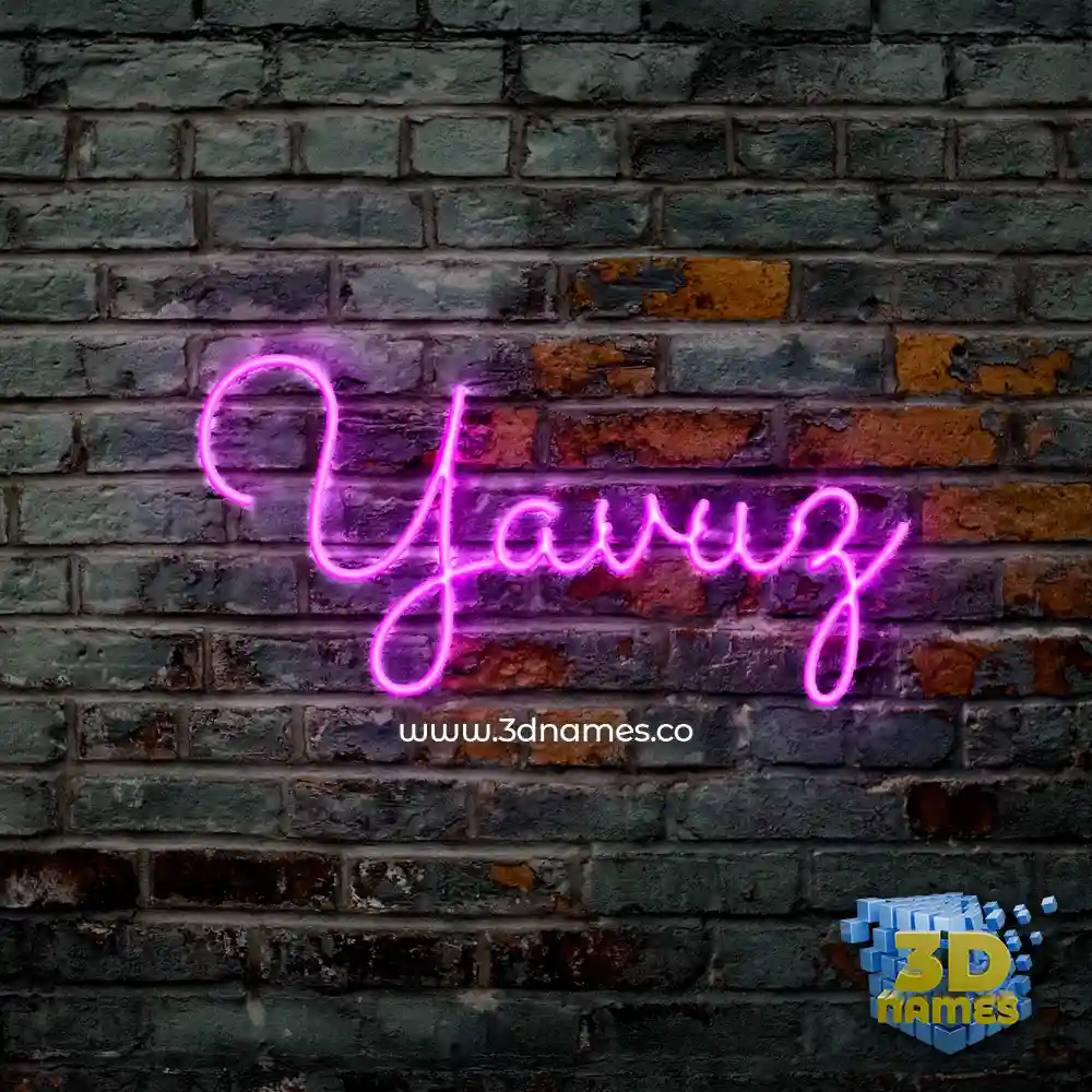 yavuz in Pink Neon style - 3D name wallpaper