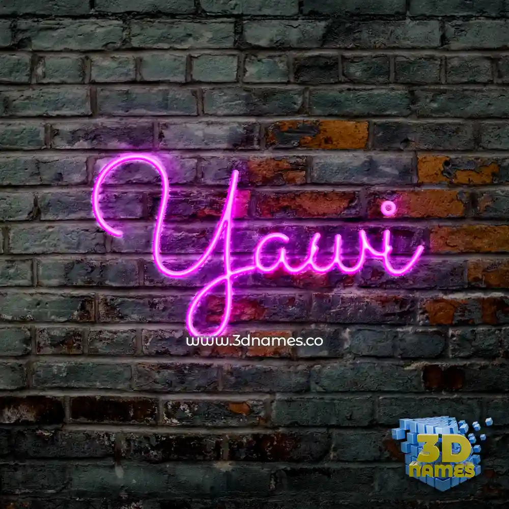 yawi in Pink Neon style - 3D name wallpaper