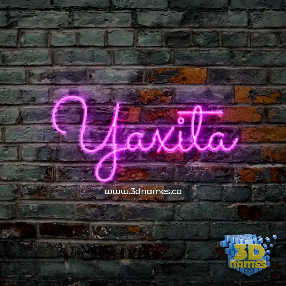 yaxita in Pink Neon style - 3D name wallpaper