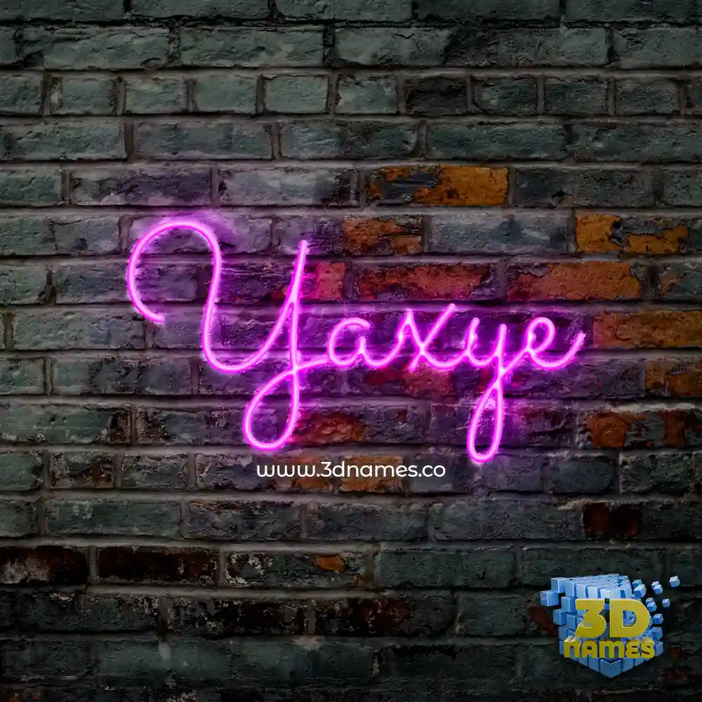 yaxye in Pink Neon style - 3D name wallpaper