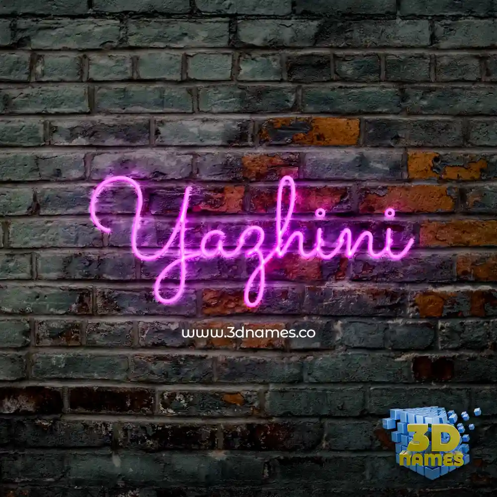 yazhini in Pink Neon style - 3D name wallpaper
