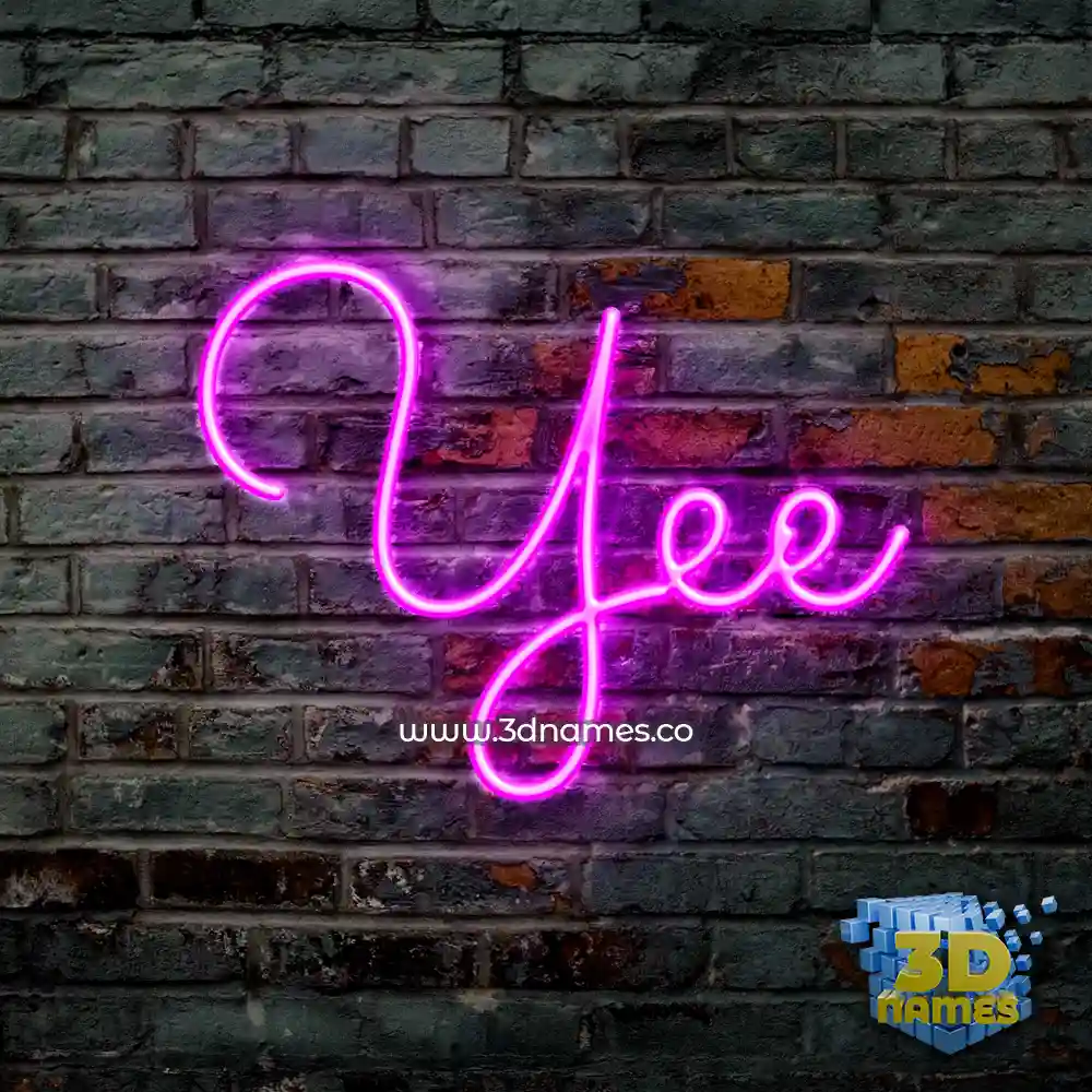 yee in Pink Neon style - 3D name wallpaper