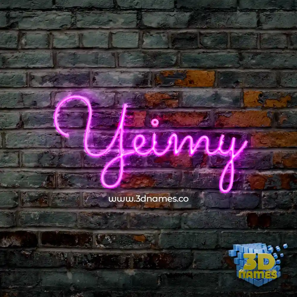 yeimy in Pink Neon style - 3D name wallpaper