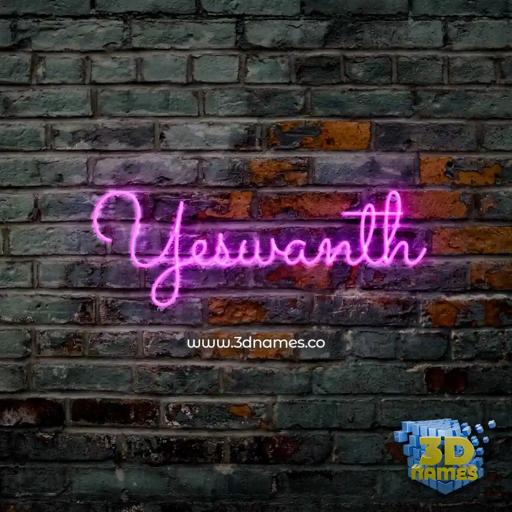 yeswanth in Pink Neon style - 3D name wallpaper