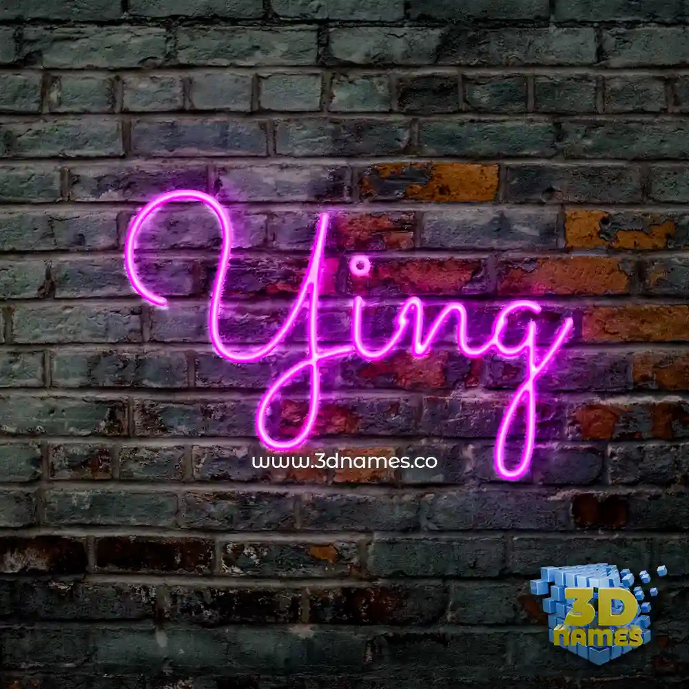 ying in Pink Neon style - 3D name wallpaper