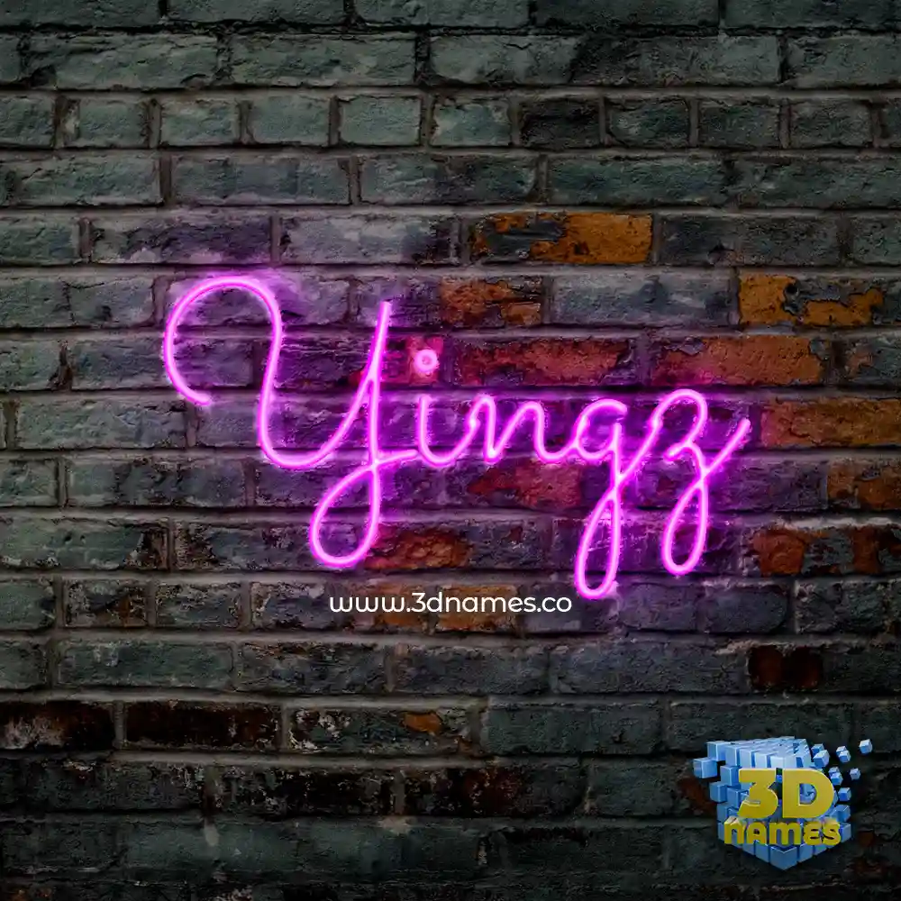 yingz in Pink Neon style - 3D name wallpaper