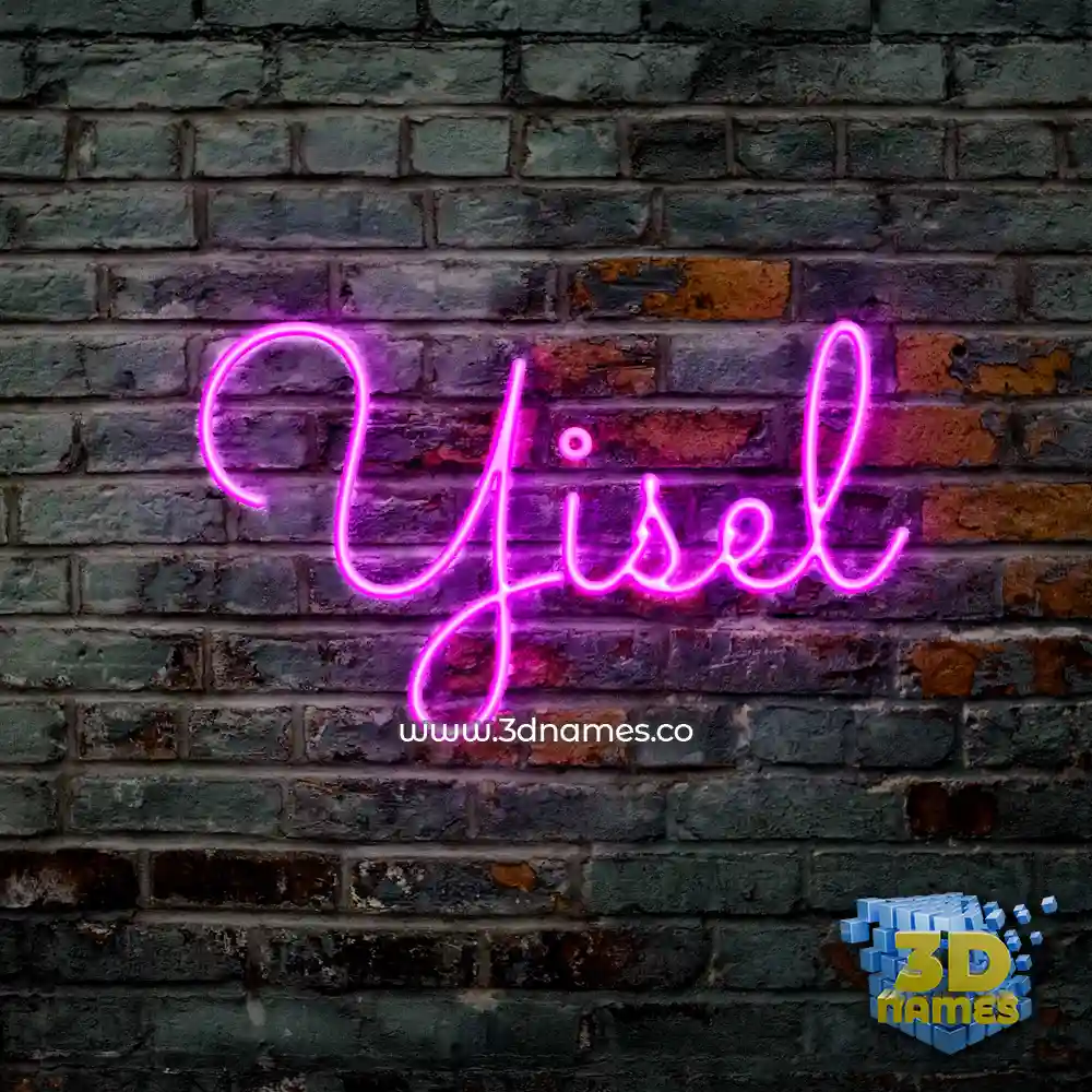 yisel in Pink Neon style - 3D name wallpaper