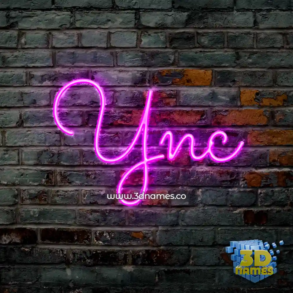 ync in Pink Neon style - 3D name wallpaper