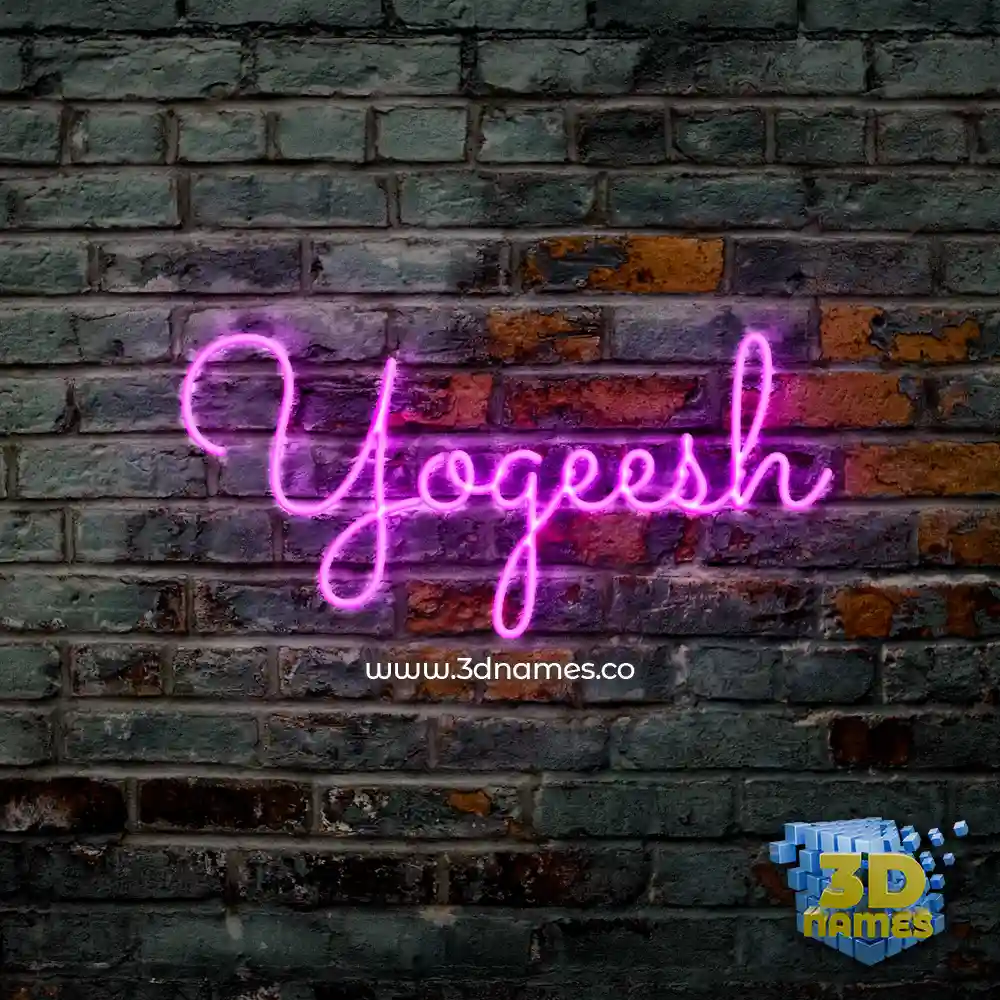 yogeesh in Pink Neon style - 3D name wallpaper