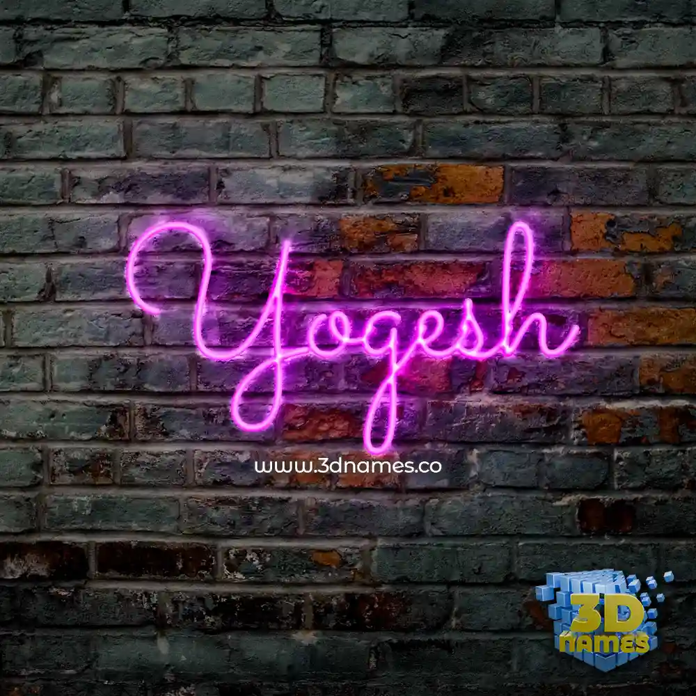 yogesh in Pink Neon style - 3D name wallpaper