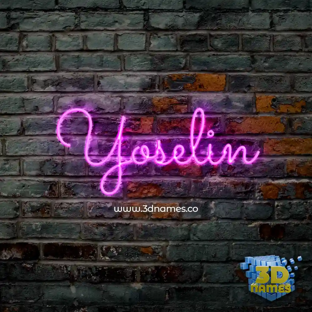 yoselin in Pink Neon style - 3D name wallpaper
