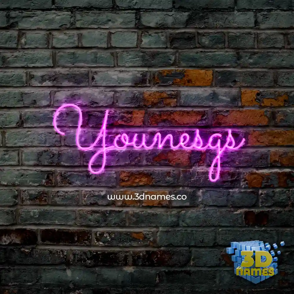 younesgs in Pink Neon style - 3D name wallpaper