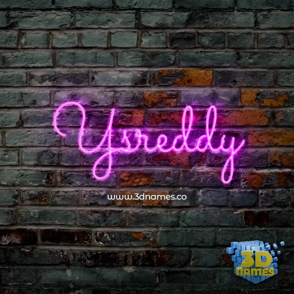ysreddy in Pink Neon style - 3D name wallpaper