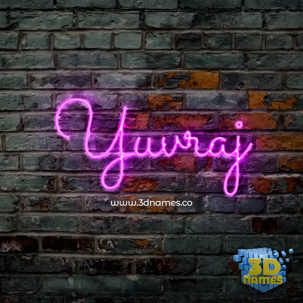 yuvraj in Pink Neon style - 3D name wallpaper