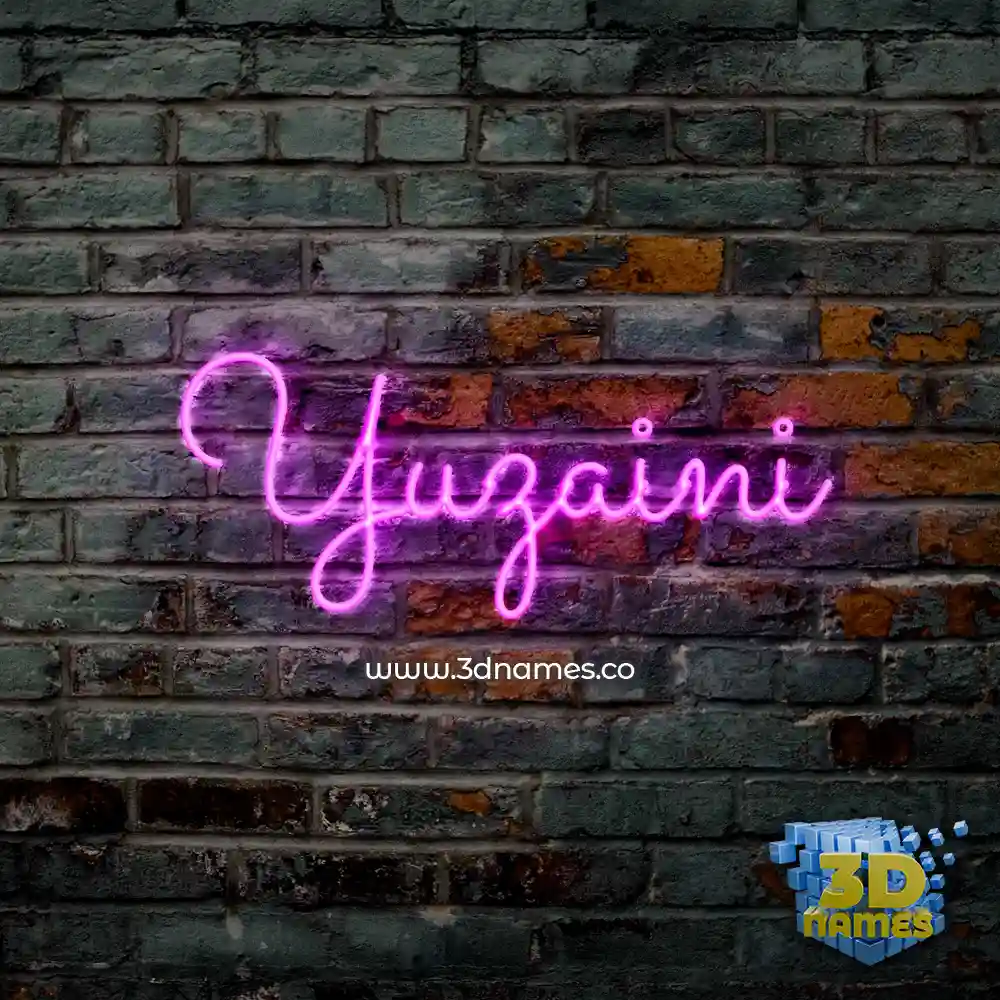 yuzaini in Pink Neon style - 3D name wallpaper
