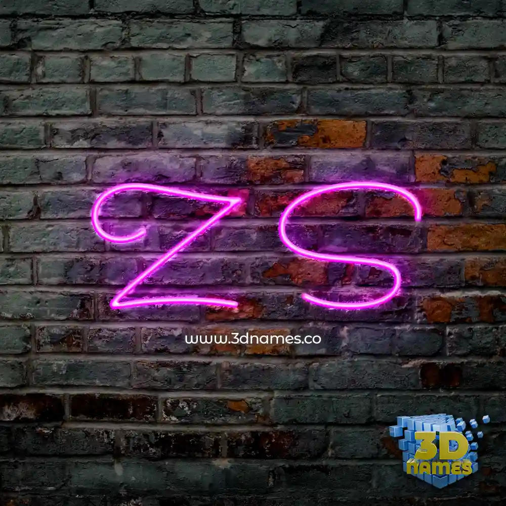 z s in Pink Neon style - 3D name wallpaper