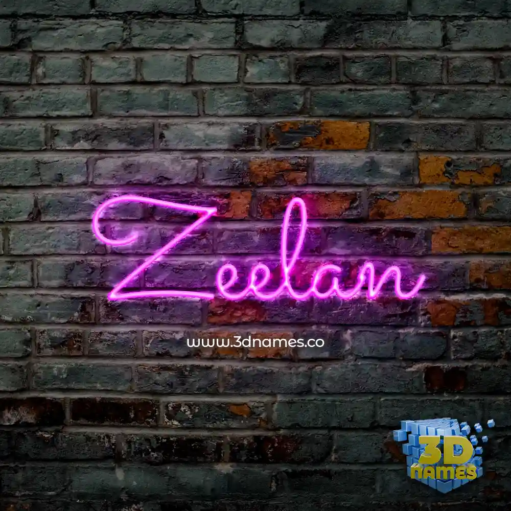 zeelan in Pink Neon style - 3D name wallpaper
