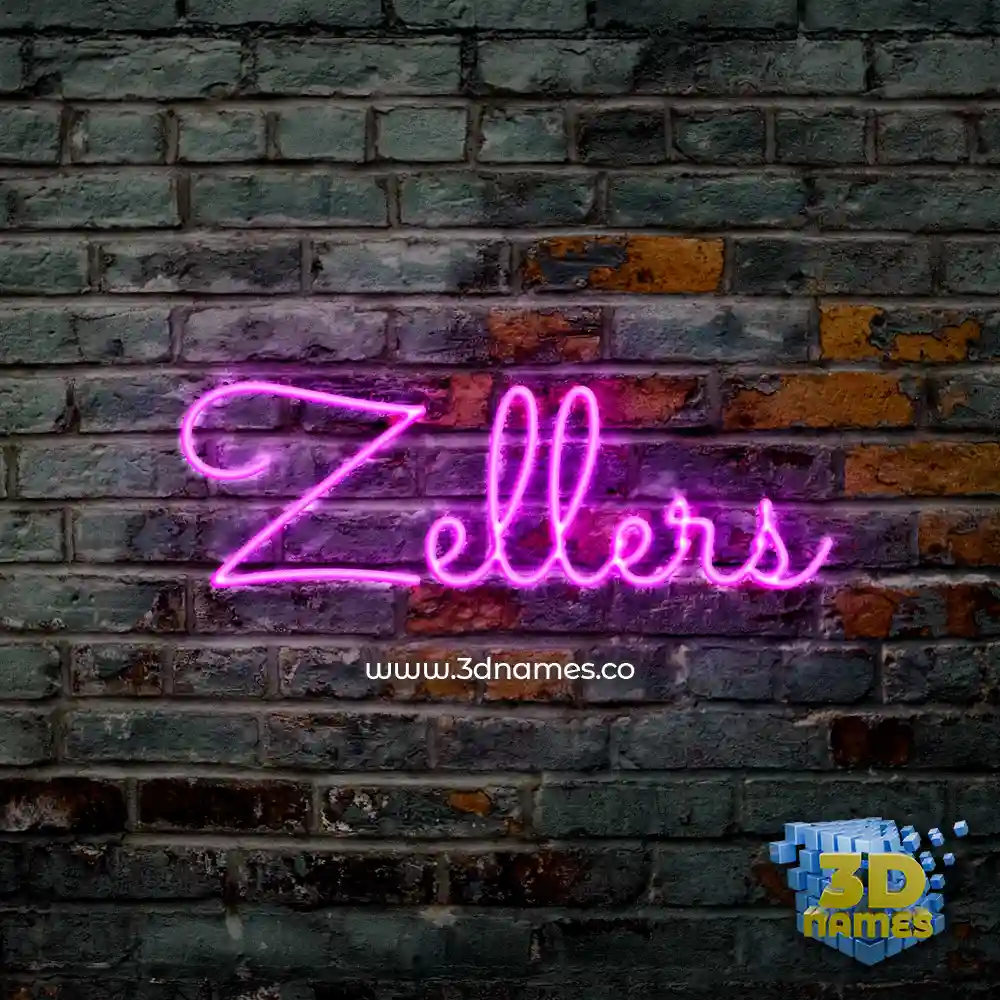 zellers in Pink Neon style - 3D name wallpaper