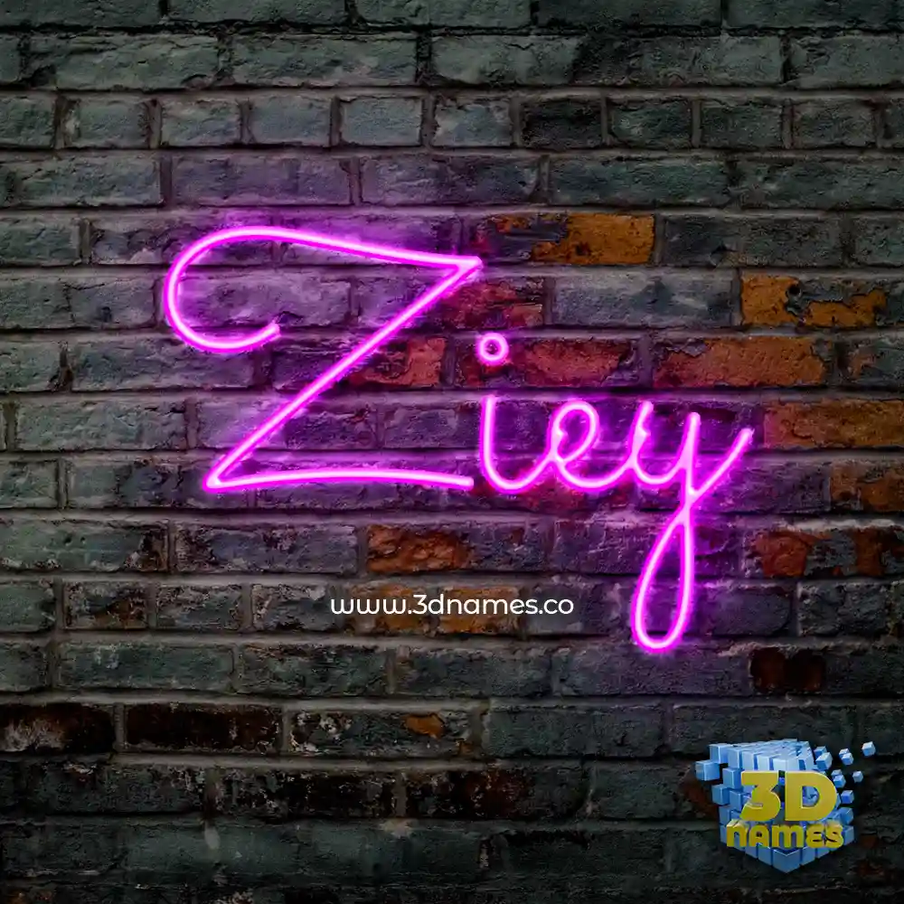 ziey in Pink Neon style - 3D name wallpaper