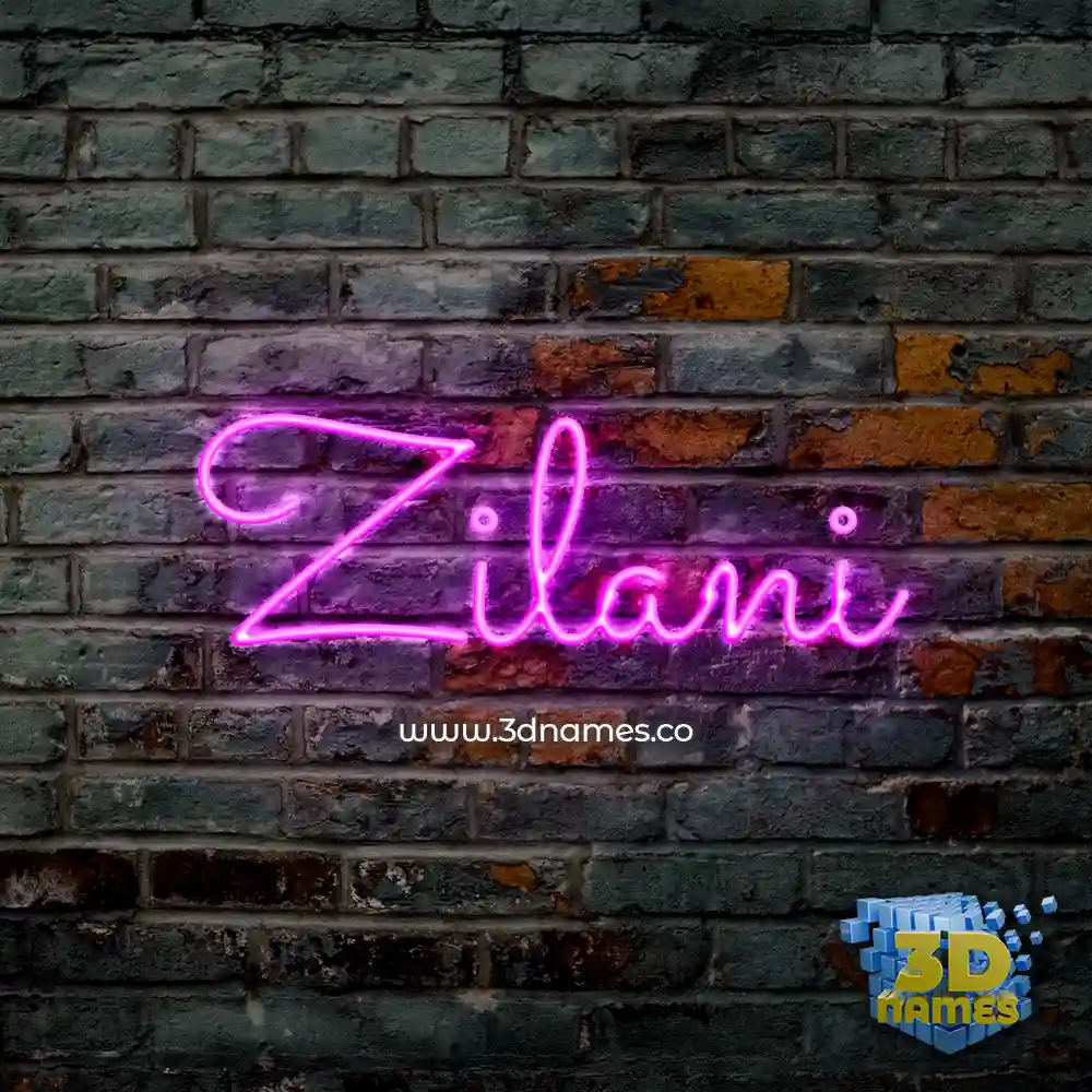 zilani in Pink Neon style - 3D name wallpaper