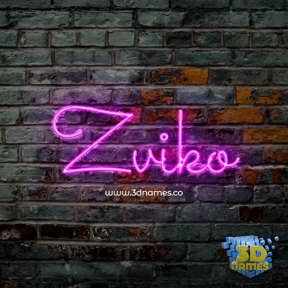 zviko in Pink Neon style - 3D name wallpaper