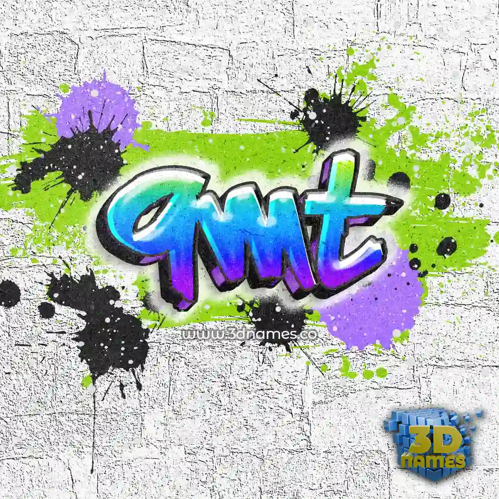 9mt in Graffiti Grunge style - 3D name wallpaper