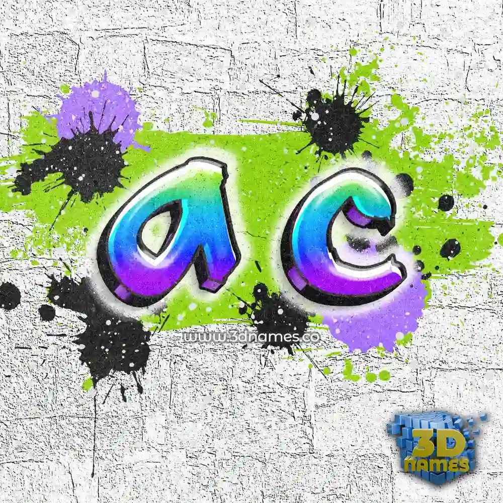 a c in Graffiti Grunge style - 3D name wallpaper