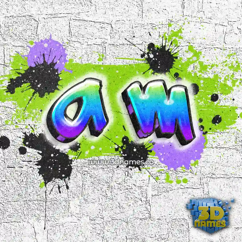 a m in Graffiti Grunge style - 3D name wallpaper