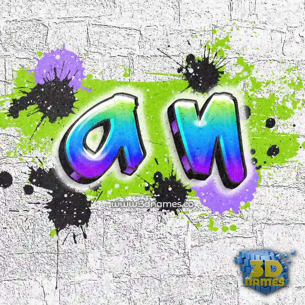 a n in Graffiti Grunge style - 3D name wallpaper