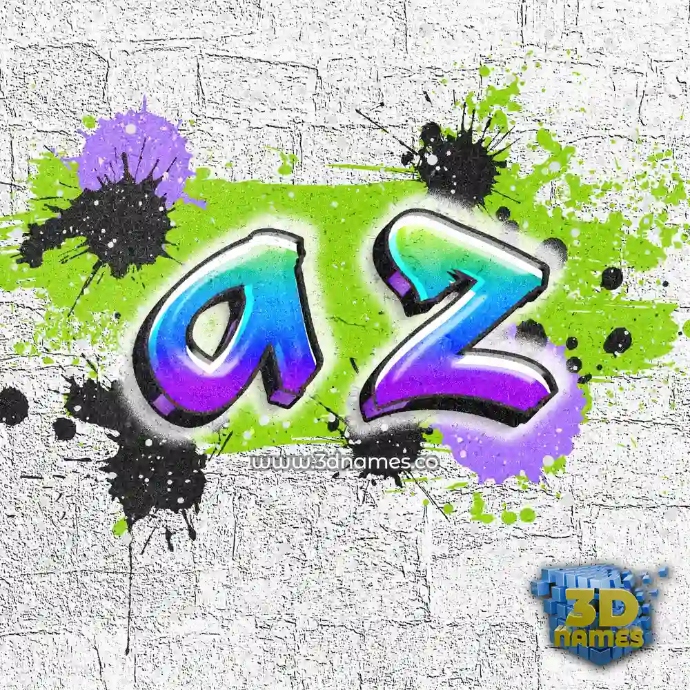 a z in Graffiti Grunge style - 3D name wallpaper
