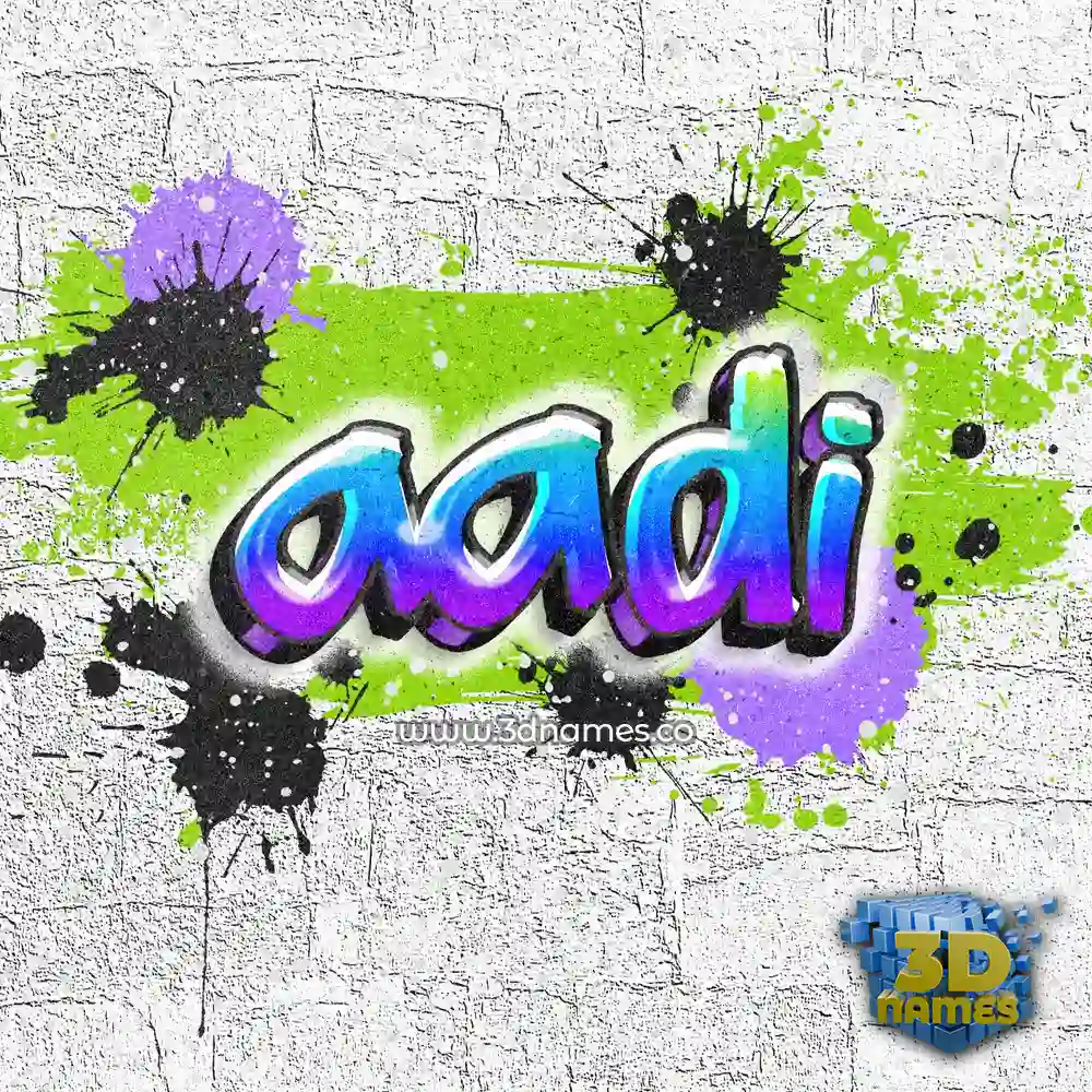 aadi in Graffiti Grunge style - 3D name wallpaper