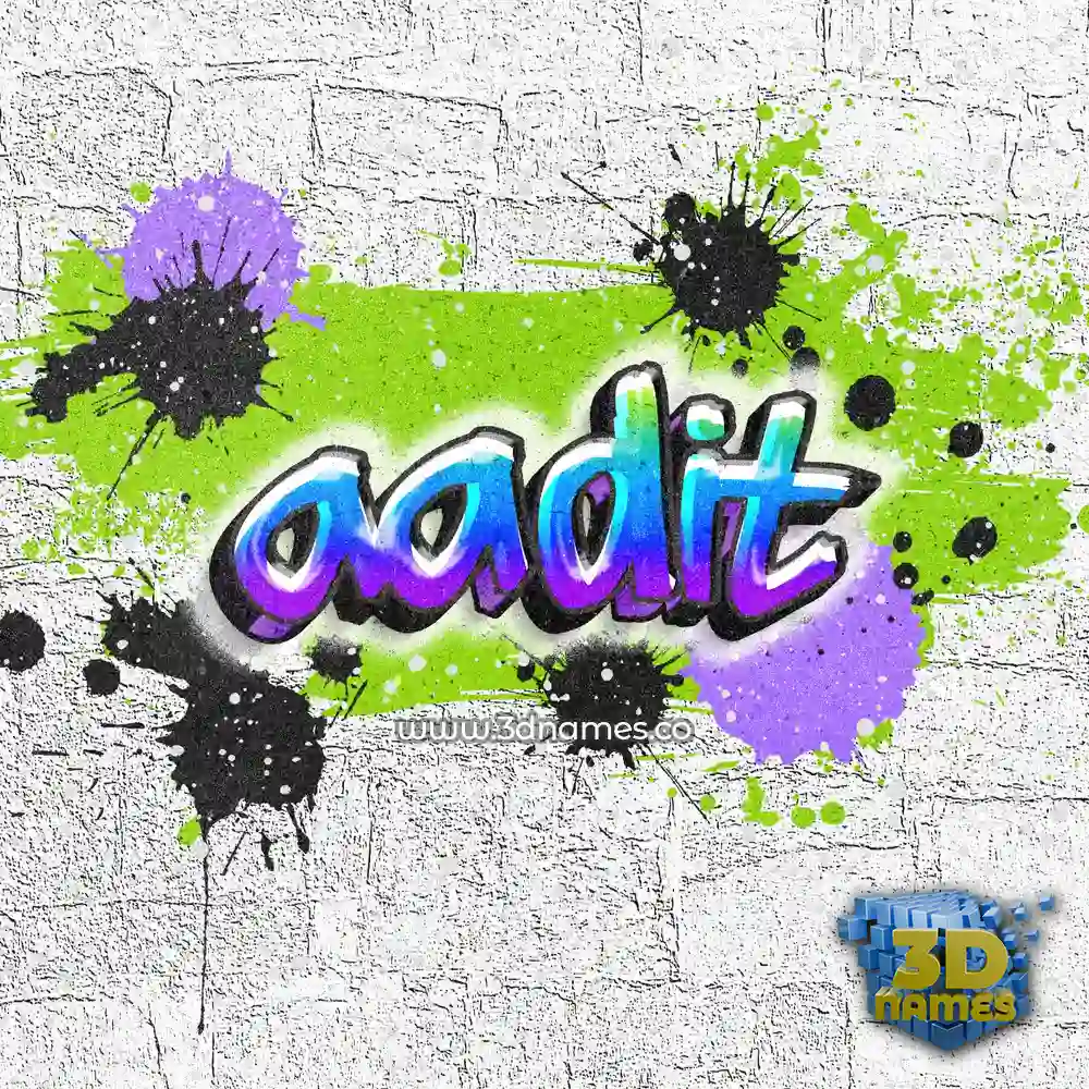 aadit in Graffiti Grunge style - 3D name wallpaper